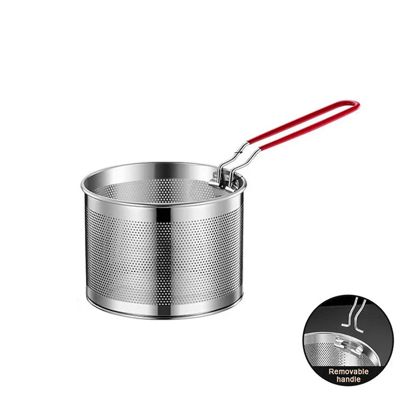 Stainless Steel Fryer Basket Mesh Kitchen Fry Basket Strainer Colander Viskana