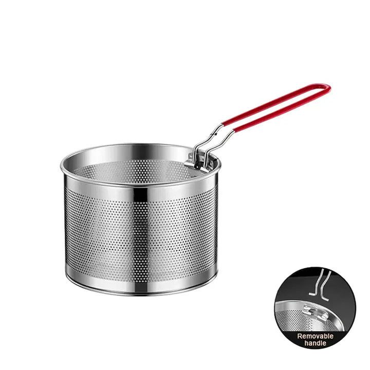 Stainless Steel Fryer Basket Mesh Kitchen Fry Basket Strainer Colander Viskana