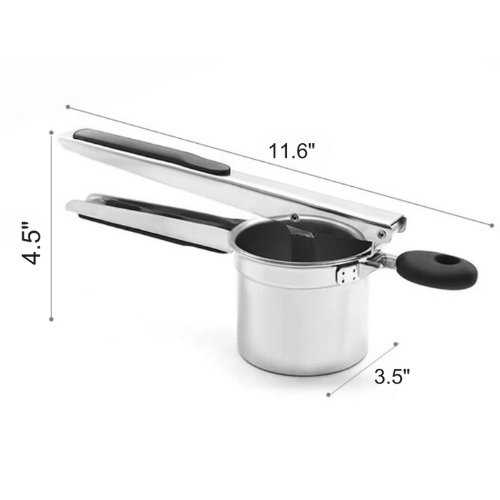 Stainless Steel Potato Press with 3 Fineness Discs | Viskana