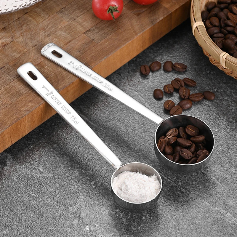 Stainless Steel Scoop Measuring Milk Coffee Bean Long Handle Spoon Viskana