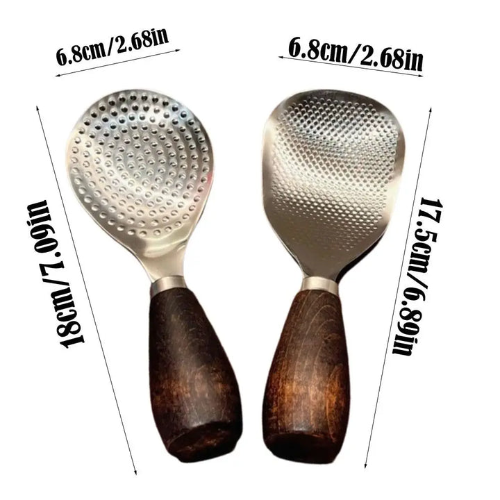 Stainless Steel Vertical Rice Shovel Spatula Wooden Handle Rice Spoon Viskana