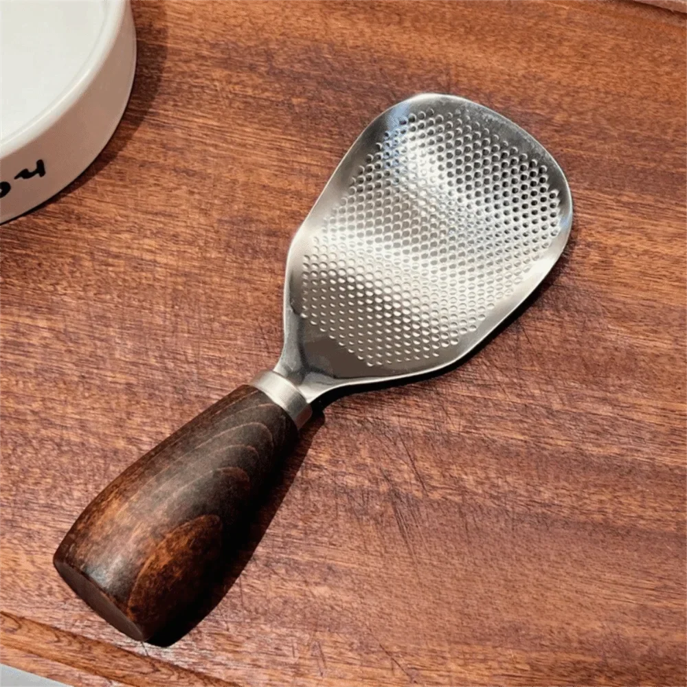 Stainless Steel Vertical Rice Shovel Spatula Wooden Handle Rice Spoon Viskana