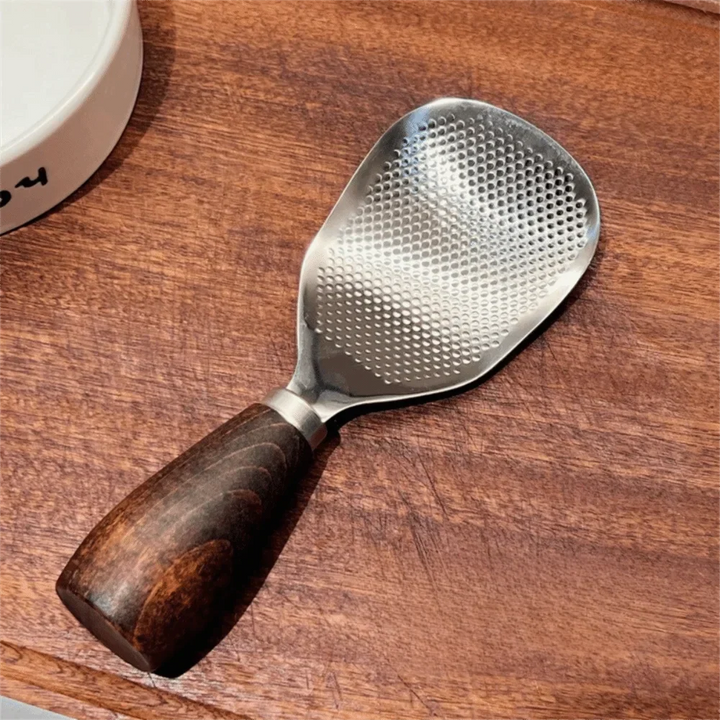 Stainless Steel Vertical Rice Shovel Spatula Wooden Handle Rice Spoon Viskana