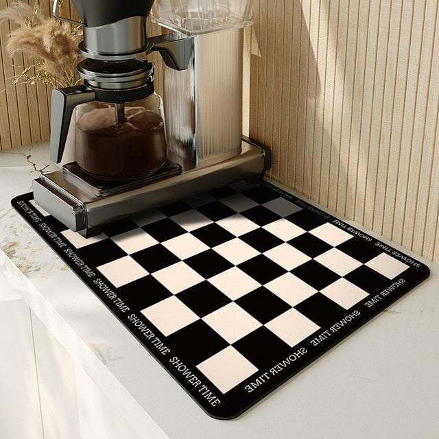 Super Absorbent Draining Mat Kitchen Bathroom Faucet Absorbent Mat Viskana