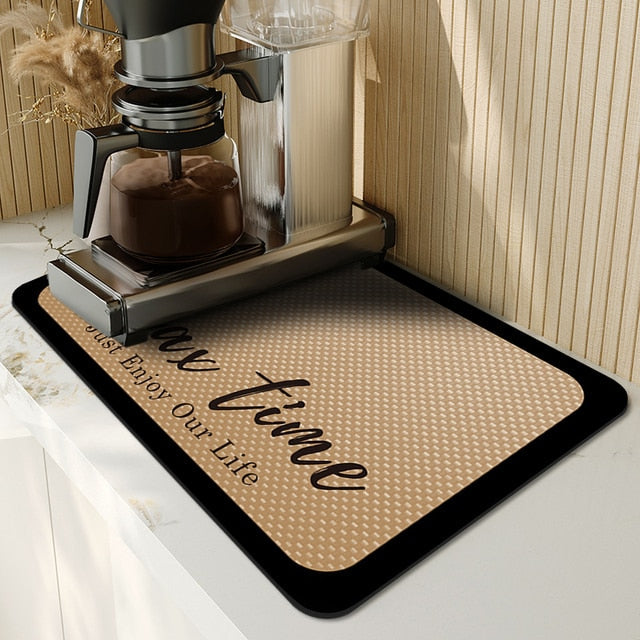 Super Absorbent Draining Mat Kitchen Bathroom Faucet Absorbent Mat Viskana