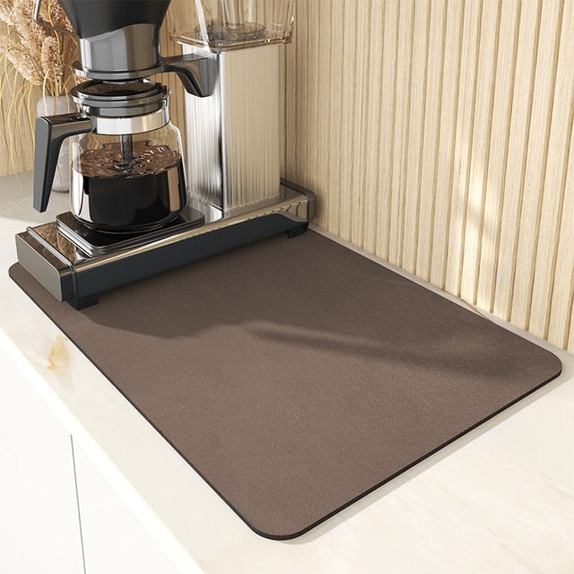 Super Absorbent Draining Mat Kitchen Bathroom Faucet Absorbent Mat Viskana