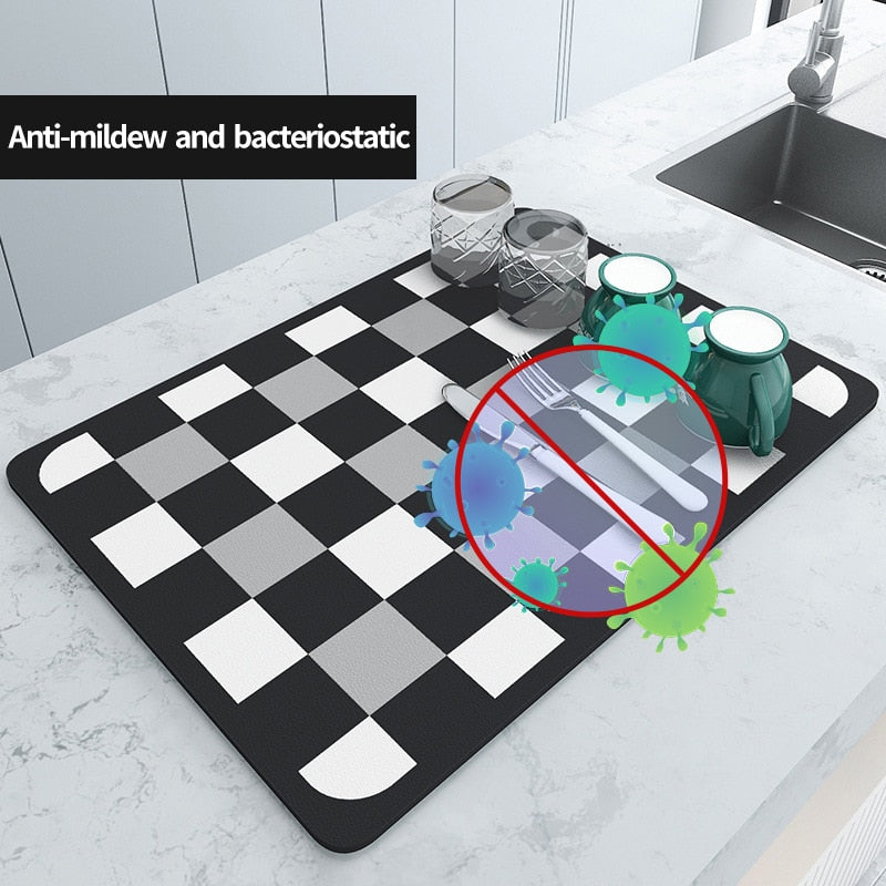 Super Absorbent Draining Mat Kitchen Bathroom Faucet Absorbent Mat Viskana