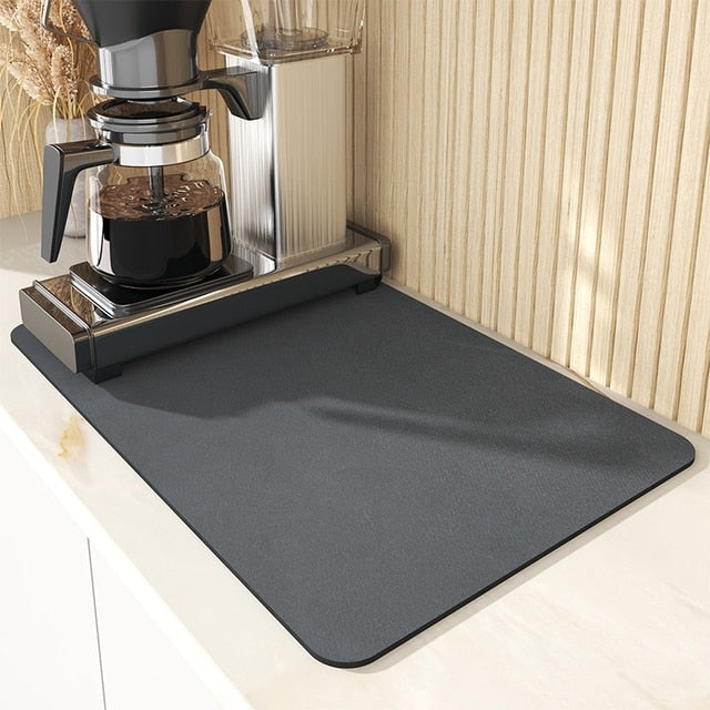 Super Absorbent Draining Mat Kitchen Bathroom Faucet Absorbent Mat Viskana