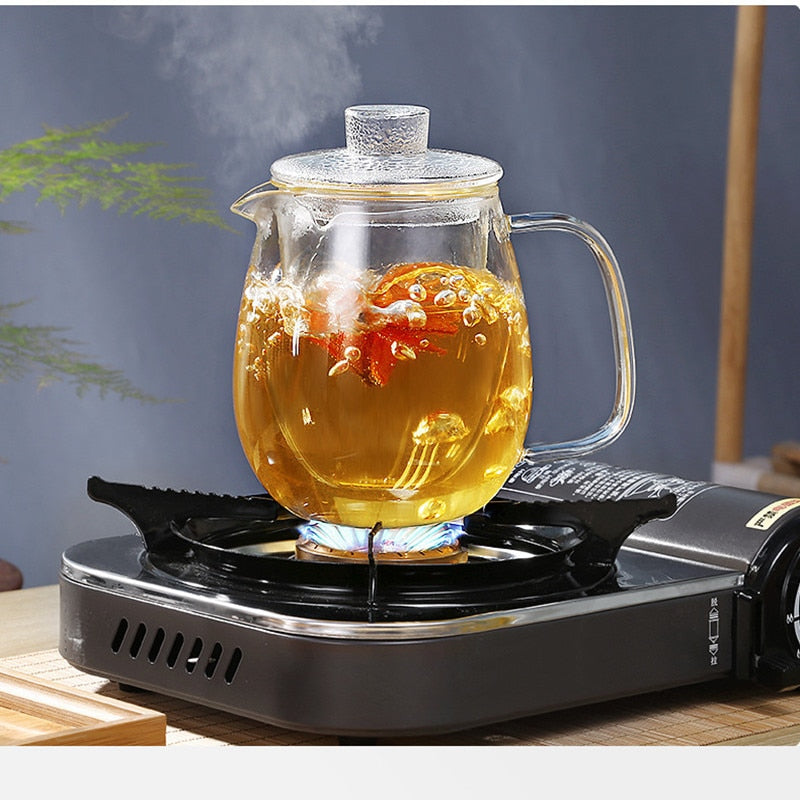 Teaware Glass Teapot for Stove Heat Resistant Explosion Tea Infuser | Viskana