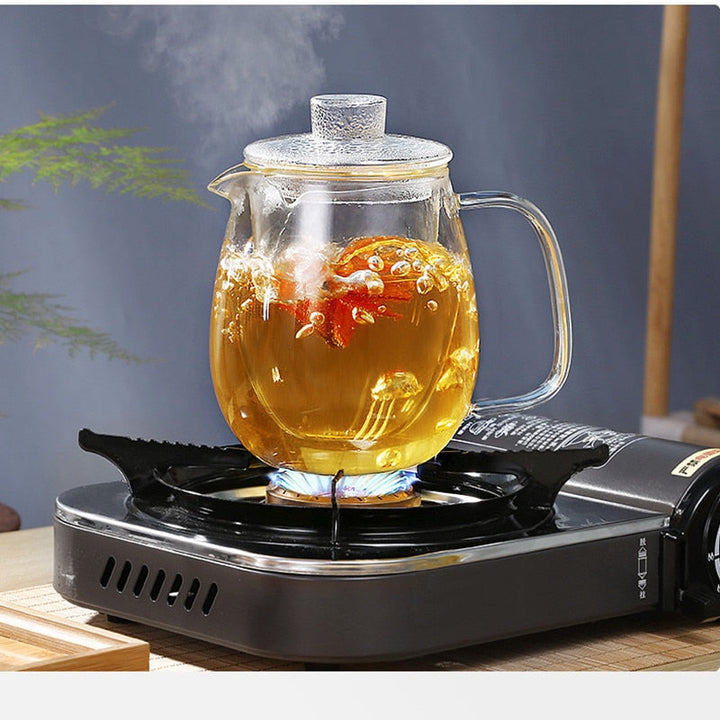 Teaware Glass Teapot for Stove Heat Resistant Explosion Tea Infuser | Viskana