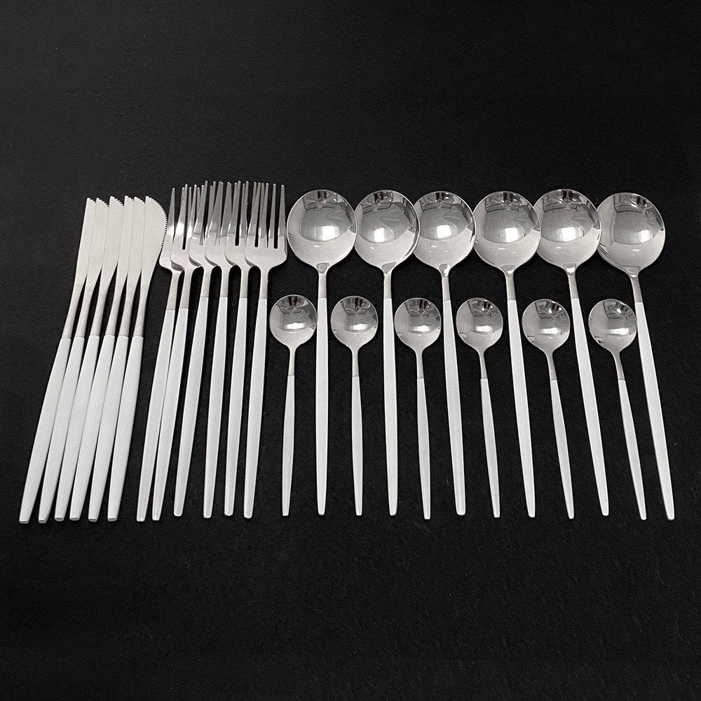 Viskana RoyalGlimmer Gold Cutlery Set - Gold Cutlery Set for a Luxurious Table Decoration