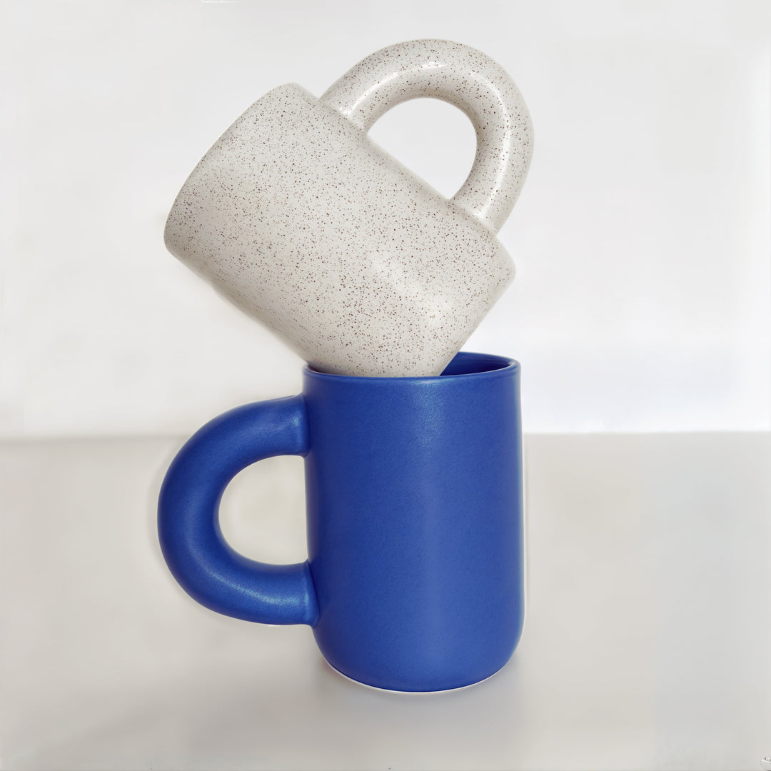 Athenea Cup – Luxe Porcelain Cup with Geometric Design Viskana